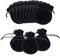 nbeads 200 Stück Samtbeutel Kleine schwarz Schmuck Kordelzug Taschen Geschenk Verpackung Beutel für Hochzeit Weihnachten, 9×7 cm