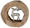 Casablanca Deko Skulptur Hirsch Mangoholz/Aluminium - Höhe 28cm
