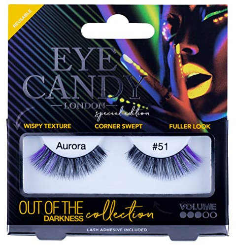 Eye Candy False Eyelashes Out of Darkness - Aurora, Black, 1.0 count
