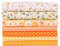 Patchwork-Muster, Stoff, 7 Stück, verschiedene Baumwolle, Gelb, Batiks, zum Nähen, Scrapbooking, Quilting Artcraft zum Nähen, Stoff, DIY, Geldbörse, Kissen, Decke (25 x 25 cm)