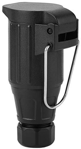 Yctze aereo Hembra Remolque Enchufe de Remolque de 13 Pines de 12V, Adaptador de Conector de cableado de Enchufe de plástico para Remolque de Barra de Remolque de Caravana (Negro)
