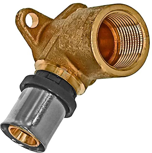 20mm QUALITÄTS PRESSFITTING TH Kontur - Wandwinkel|Für Mehrschichtverbundrohr 20,0 x 2,0mm|1/2 Zoll Innengewinde| 52mm Wandabstand