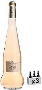 Côtes de Provence Cuvée Lampe de Méduse Rosé 2019 - Château Sainte-Roseline - Vin AOC Rosé de Provence - Cépages Cinsault, Grenache, Mourvèdre - Lot de 3x75cl