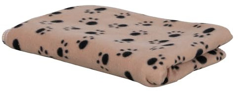 Kerbl Pet Coperta Cani Stella 140 x 100 cm, Beige con Zampe