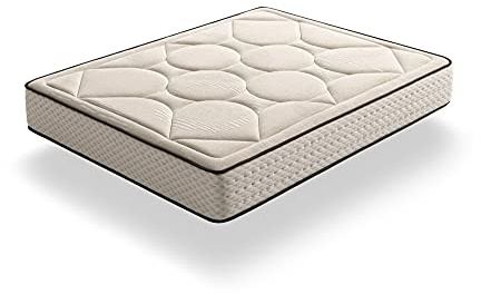 ECCOX - Viskoelastische Matratze mit Gel-Fusion, Höhe 30 cm, Bio-Naturkern, hohe Dichte, Polsterung aus Visco-Gel + Supersoft + Naturfasern - mittlere bis hohe Härte (100 x 180 cm)