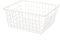 D,casa - Cesta de Metal Blanca organizadora con Rejilla de 28x21,50x11,50 cm