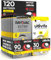 120 Hearing Aid Batteries Size 10 (Yellow) PR70 Zinc-Air with Sound Fusion Technology - 120 Batteries: 90 Rayovac + 30 Udivita