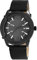 Raptor Davian Herren-Uhr Leder Datum Leuchtzeiger Analog Quarz RA20355 (schwarz)