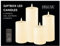 Deluxe Homeart Indoor Flameless LED Giftbox Set of 4 with Remote & Batteries - Real Flame™ Technology - Battery Powered Candles (Cream)