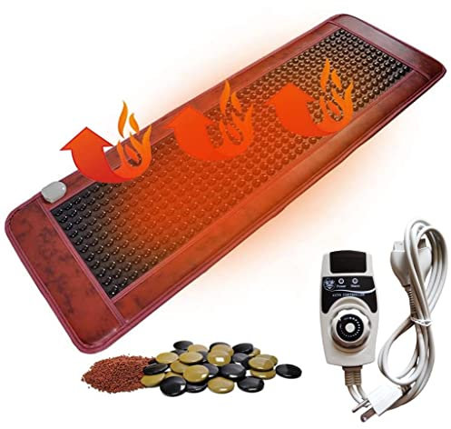 REHOOF Jade Tourmaline Far Infrared Heating Pad, Far Infrared Heating Pad for Full Body, Infrared Heat Therapy Healing, Relieve Pain and Relax Home Office