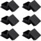 Lot de 12 Bouchons à ailettes carrées Bouchons de Tuyau en Plastique Capuchons de Pied Noirs 50 x 50 mm Bouchons à ailettes pour Tuyau carré Bouchons carrés en Plastique