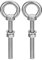 sourcing map Bullone ad occhiello di sollevamento, 2 set M5 x 50 mm con dado rondella in acciaio inox 304, anello di sollevamento per appendere oggetti