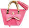Baoblaze Miniatur Handtasche Puppe 1:6, Miniatur Einkaufstasche Langlebig, Puppenhaus Einkaufstasche, Modernes Puppenhaus Damen Handtasche für 12-Zoll-Actionfiguren, BJD, DIY-Geschenk, Rosenrot