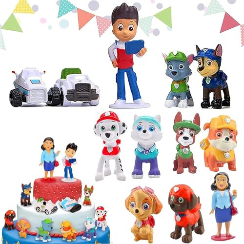 12 Stück Tortendeko,Geburtstag Deko,Tortendeko,Tortenfiguren,Cupcake Deko,Party Kuchen Deko,Tortendeko Cartoon Kindergeburtstag,Geeignet für Babyparty,Kinder Geburtstag Party Torte Deko Supplies