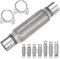 Mardatt Lot de 3 tuyaux d'échappement flexibles en acier inoxydable Heavy Duty - Double Braid - Tuyau d'échappement flexible - Pince en acier inoxydable - Colliers en U pour tuyaux (2 x 8 x 12)