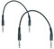 Adam Hall 2 x K3BVV0030ECO - 30 cm Stereo 6,3 mm Klinkekabel Patchkabel symmetrisch TRS 3 pol male schwarz, 3 Star Serie