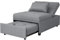 GARDENIA Sessel, Einzelbett, aus Stoff mit passendem Kissen, Holz, hellgrau, 78 x 113 x 45 cm