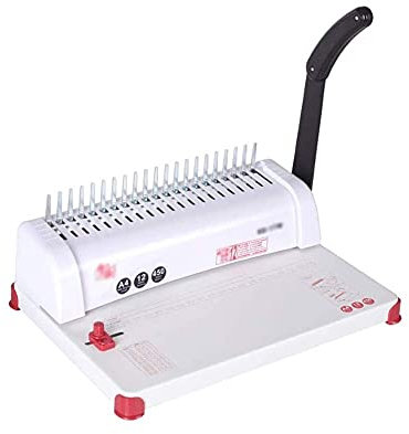 Bürozubehör, Multifunktionale manuelle Kamm-Stanz- und Bindemaschine, A4-Papier, Loseblatt-Stanzloch, 21-Loch-Gummiring, 10-Loch-Clip-Bindemaschine