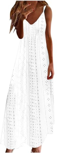 Ceboyel Vestito estivo estivo da donna con spalline sottili floreali abito lungo lungo lungo scollo a V abiti bohémien sexy abiti da spiaggia alla moda 2024