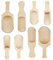 KINHARD 8 Pezzi Paletta in Legno, Wooden Kitchen Scoop legno, Vari Tipi Cucchiaio Legno, per Cucchiai Farina, Cucchiai Sale, Cucchiai Farina, Misurini
