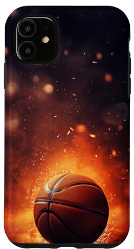 Flammender Basketball Hülle für iPhone 11