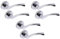 HANDLEZONE® 3 Sets Lobo Lever On Round Rose Door Handles, Internal Passage Latch Handles - Polished Chrome
