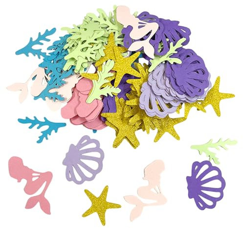 200 Stück Meerjungfrau Konfetti, Konfetti, Partyzubehör, Süßes Konfetti, Tischdekoration
