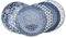 Artime - Lot de 6 Grandes Assiettes Bleues et Blanches, Vaisselle avec Motifs, Assiettes en Porcelaine, Assiettes Adaptées au Lave-vaisselle et Micro-onde