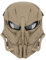 Taktische Airsoft Maske, Grau Lens Full Face Skull Paintball Schutzmaske für Cs Wargame Halloween Cosplay Kostüm Party (Tan)
