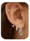 Ohrringe Silber 925 Damen, ALEXCRAFT Kleine Ohrstecker Zirkonia Silber 925 Creolen Eckige Doppel Creolen Tropfen Ohrringe Silber 925 Hängend Stapelbar Knorpel Piercing Ohrringe Set für Mehrere Ohr