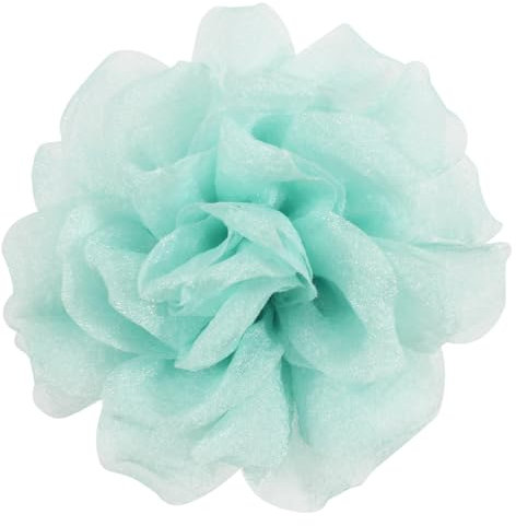 Mecool Pinza para el pelo, broche de rosa, tocado con flores, pasador para el pelo, accesorio para mujeres y niñas, fiesta, boda, color verde (11 cm)