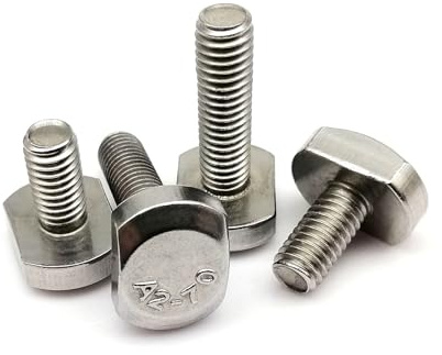 KSeSii 1/2/5/10X M5 M6 M8 M10 M12 GB37 304 A2-70 Edelstahl T-Nut Rutsche Schiene Schiene T Form Typ Rechteck Hammer Kopf Schraube Bolzen(40mm,10pcs M5)