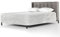 Diwan Cadre de lit en velours entièrement élastique autour de la base de votre lit, housse de rechange pour jupe de lit pour hauteur 35-45 cm, largeur 150-160 cm, hauteur 200-210 cm (blanc)