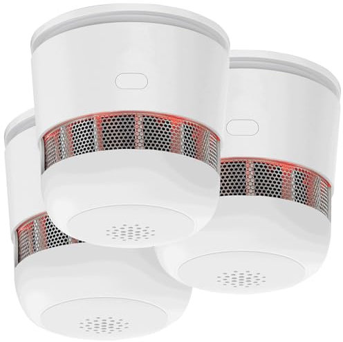 3 mini détecteurs de fumée Ø 5cm [VisorTech]