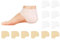 12 Stück Gel Fersenschutz Silikon Pads ，Ferse Socken Ferse Gel ，Geeignet für Fersenschmerzen,Trockene Rissige,Plantarfasziitis,Geschwollenen Knöcheln,Fersensporn (Hautton/Weiß)