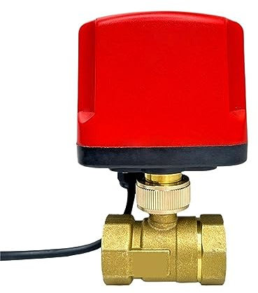 Motorisierter Kugelhahn 1/2 3/4 1 2 Wasserdichter elektrischer Messingkugelhahn Dreidraht- oder Zweileitungs-Kugelhahn aus Messing(1-1/4,24_CR04)