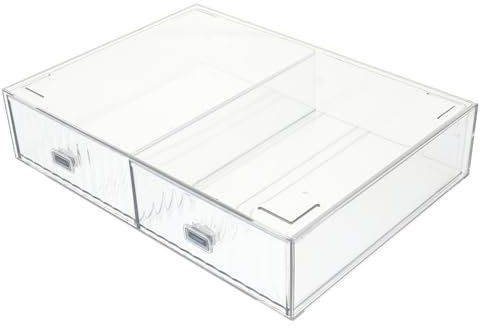 HOMSFOU Schreibtisch Organizer Mit Stapelbaren Kunststoff-schubladen Großer Kapazität Transparenter Desktop-aufbewahrungsbox Für Bürobedarf Und Schmuck Stabil Platzsparend Einfache Reinigu