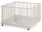 Sämann Laufstall Baby mit 3 Schlupfsprossen | TÜV geprüft | stufenlos höhenverstellbar | Laufgitter Premium | Babybett aus Holz | Krabbelgitter (sahara dust, 120x120 cm)