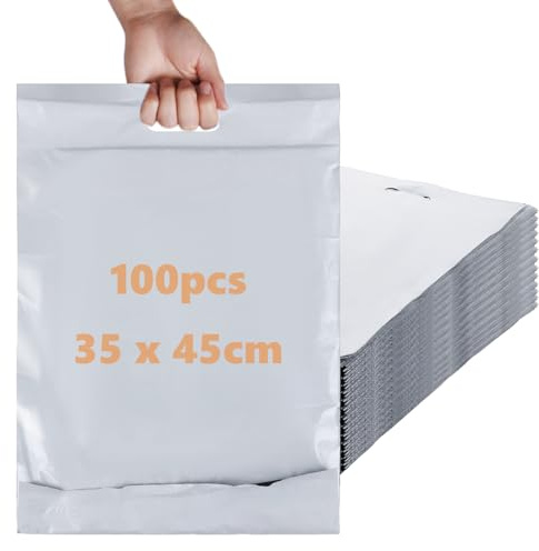 MUXHEL 100 Stück Versandtaschen, 45x35cm Versandtaschen Kleidung, Versandtüten für Kleidung, Warensendung Versandbeutel, Versandbeutel Selbstklebend, für Warenverpackung