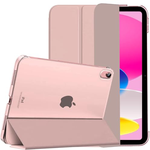 GALTD for iPad A16 Case Smart, 11th Generation 11inch/iPad 10th Generation Case 10.9 (2025-2022) Auto Wake/Sleep Cover, Slim Stand Cover with Hard Back, Support Touch ID, Rose Gold