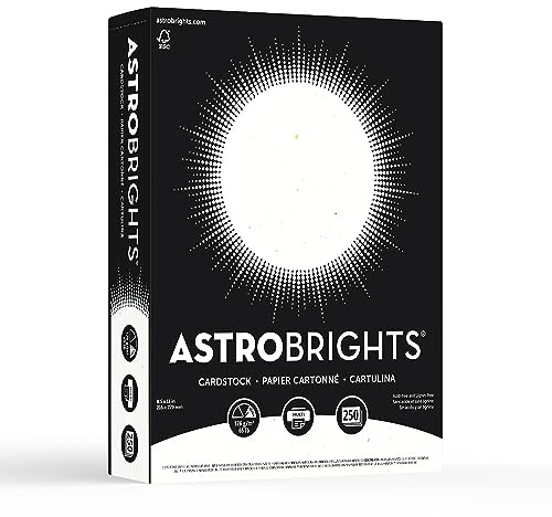 Astrobrights Colored Cardstock, 8.5 x 11, 65 lb/176 gsm, Stardust White (Multi-Color Flecked), 250 Sheets (21408)