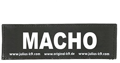 JULIUS K-9 Klettaufschrift, Macho, klein, Schwarz