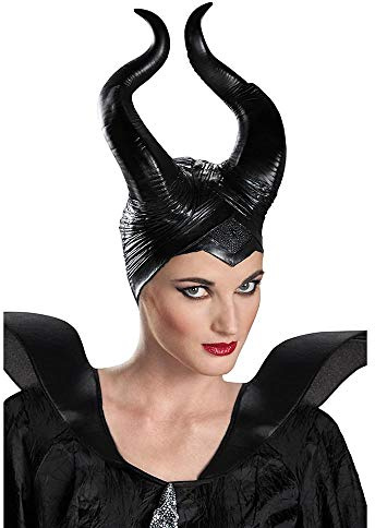 Disguise Women's Disney Maleficent Movie Maleficent Deluxe Adult Horns Costume Accessory, Black, One Size