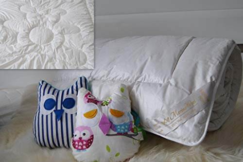 Merino Wool Bedding Classic Merino Wolle Kinder Bettdecke Schurwolle Übergang 120 x 150cm, Mittelschwer 8-10 tog,Warm, 100% Merino-Schurwolle 100% Baumwolle. Kinder BETTDECKE