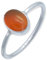 mantraroma Damen Ring 925 Silber Karneol Edelstein orange schlicht modern
