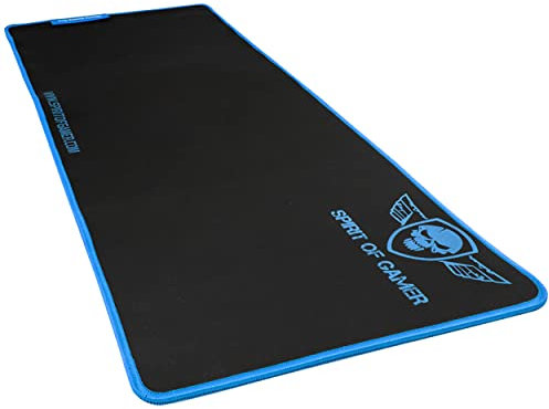 SPIRIT OF GAMER GAMING EXTENDED MOUSE PAD BLUE VICTORY / XXL / ULTRA FIN AVEC 5mm D’ÉPAISSEUR / MATIÈRE ANTIDÉRAPANTE