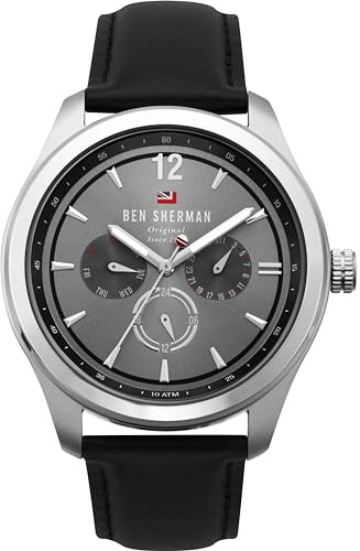 Ben Sherman Mens Quartz Watch, Multi dial Display and Leather Strap WBS112B