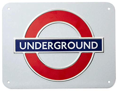 GWC Metallschild mit London-U-Bahn-Motiv, mittelgroß