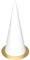 lEALOO Cone en polystyrène plein, Hauteur 40 cm, Présentoir à macarons, Diamètre de base 18 cm, Styro blanc