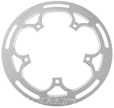 LoveinDIY 52T Bicycle Chainring Guard, BCD 130mm Mountain Bike Crank Chain Ring Repair Parts, Easy to Install and Fits Time Use, Silver